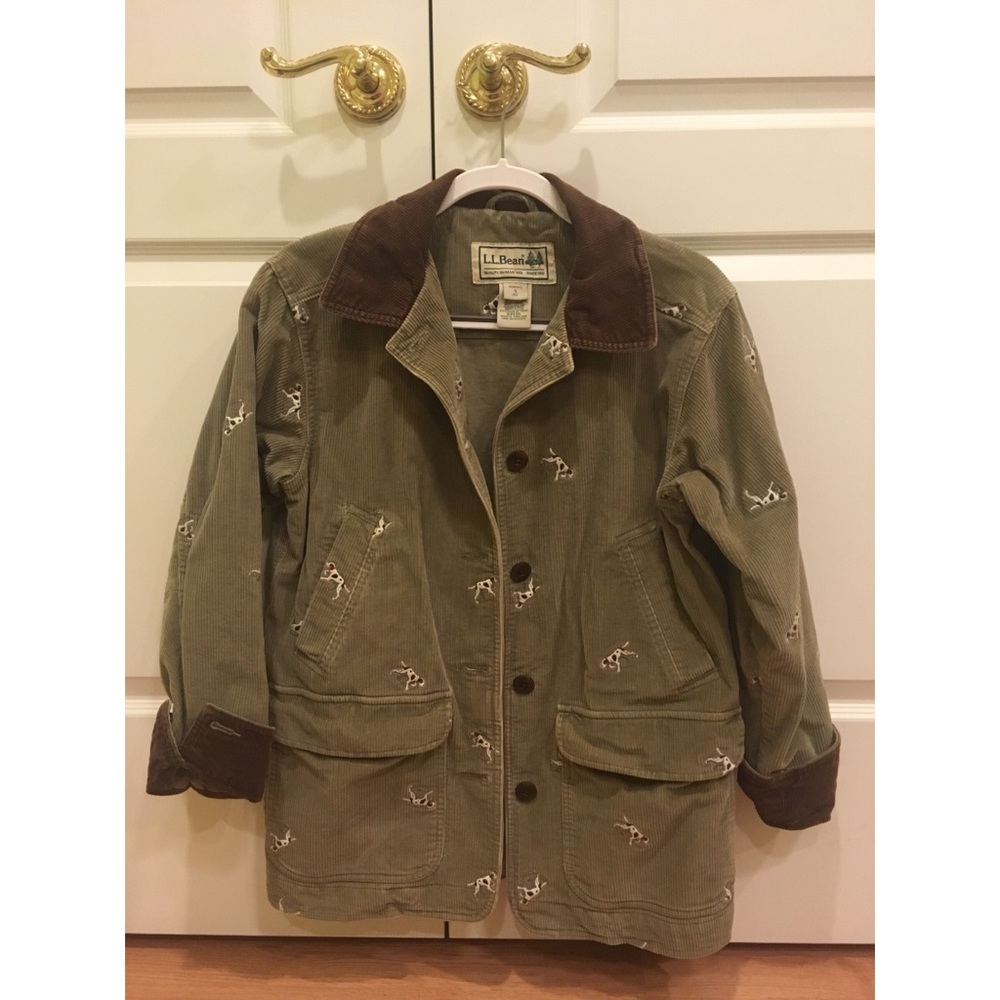 Vintage L.L. Bean Barn Coat, Dog Print